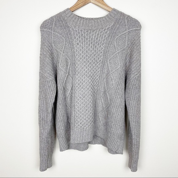 Banana Republic Sweaters - Banana Republic | Grey Brown Cable Knit Sweater Wool XL